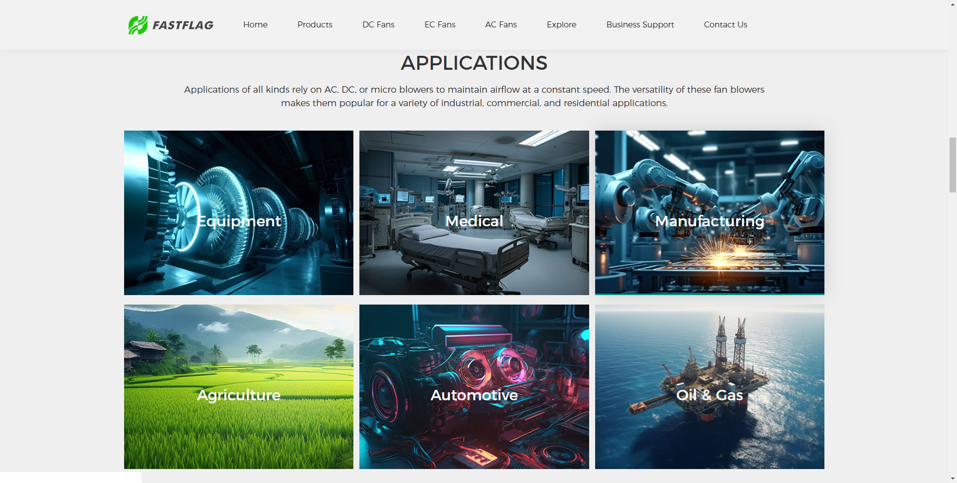 深圳外貿網站建設案例之工業風扇網站建設 深圳外貿網站建設案例之工業風扇網站建設