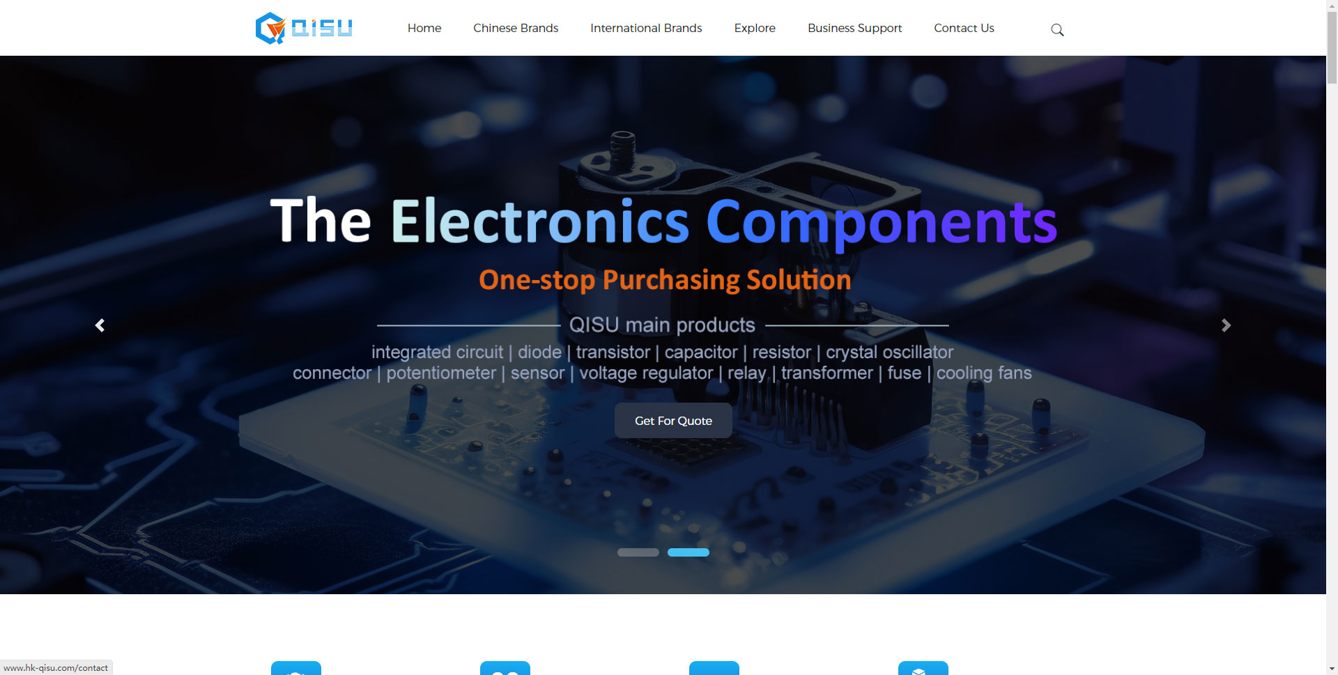 深圳外貿網站建設案例之電子元器件外貿網站建設
